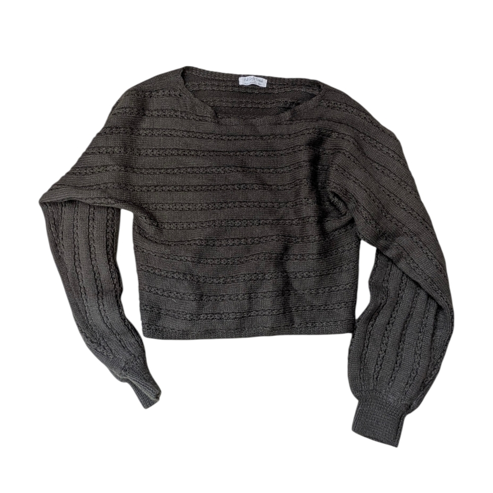 Full Circle Trends Long Sleeve Crop Top Size Small